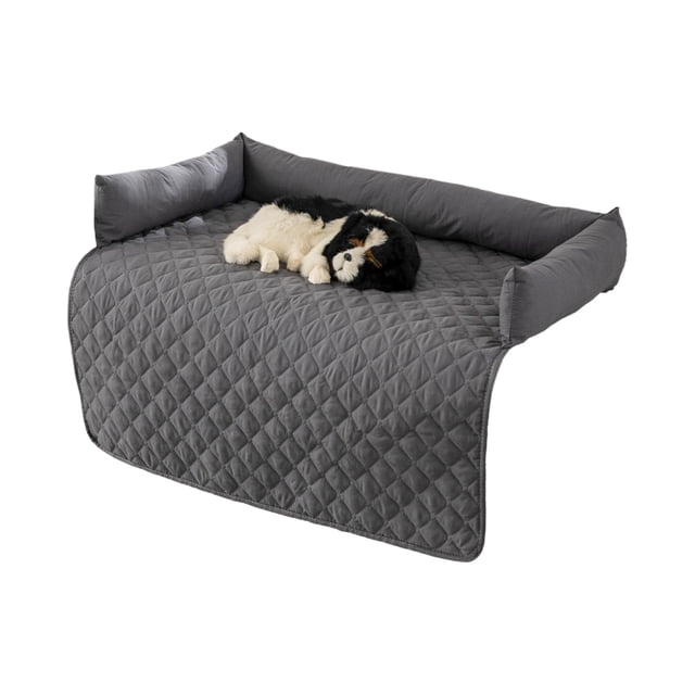 Methold Cama refrescante para mascotas, universal, impermeable, para perros, 90 x 90 cm, suave, antideslizante, color gris. Suministros para perros gris oscuro 90 x 90 cm