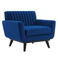 thumbnail image 2 of Modway Engage Channel Tufted Performance Velvet Armchair in Navy, 2 of 7