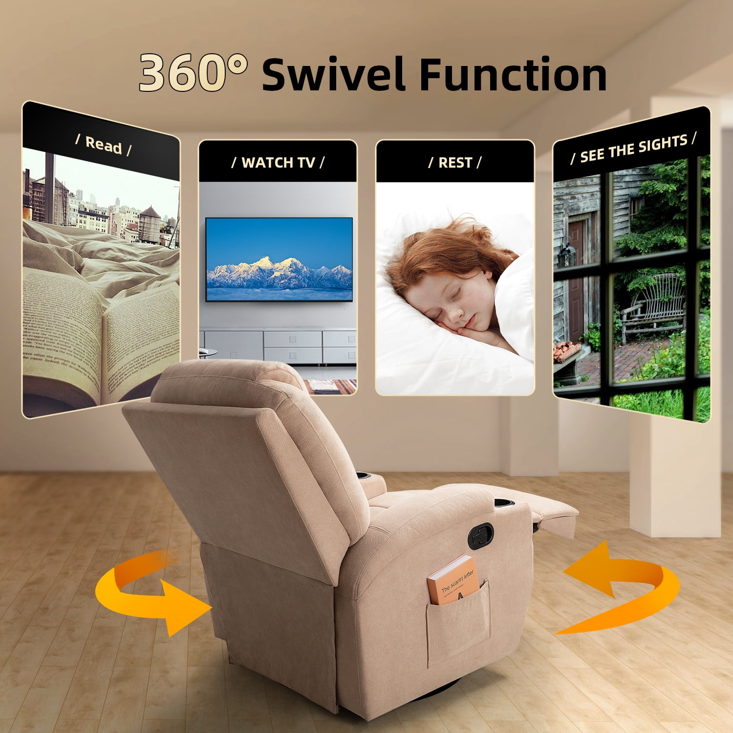 Swivel rocker recliner massage chair discount