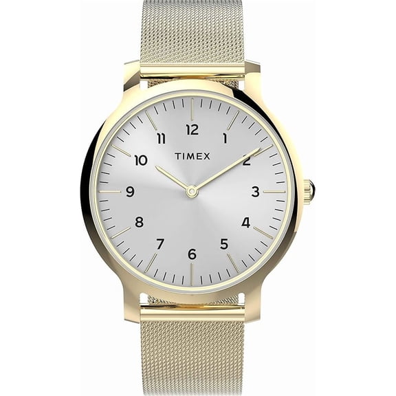 Timex Gallery Norway 34mm Gold Mesh Ladies Watch