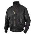 thumbnail image 2 of XUNKUSGA Men Padded Flight Bomber Jacket Windproof Warm Stand Collar Zip Up Military Jackets for Men with Multi Zip Pocket Classic Casual Cold Weather Coat for Men Black M, 2 of 6