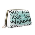 thumbnail image 2 of Cauagu Not All Who Wander Are Lost1 Print Large Cosmetic Bag,Portable Cosmetics Pouch Travel Makeup Bag Large Capacity Travel Makeup Case Organizer Makeup Brush Organizer, 2 of 8