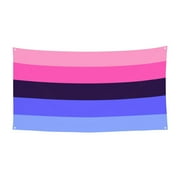 Lgbtq Omnisexual Pride Banner Large Background Backdrop Flag Party Decorations Supplies Tapestry Photography 35"X70"
