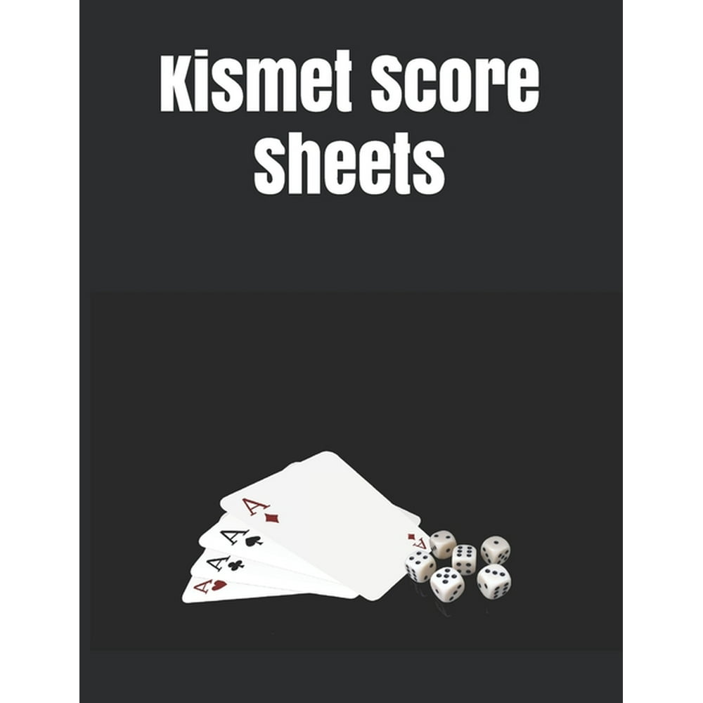 Kismet Score Sheets 120 Kismet Score Pads, Kismet Dice Game Score