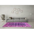 thumbnail image 3 of Ahgly Company Indoor Round Oriental Purple Industrial Area Rugs, 4' Round, 3 of 4