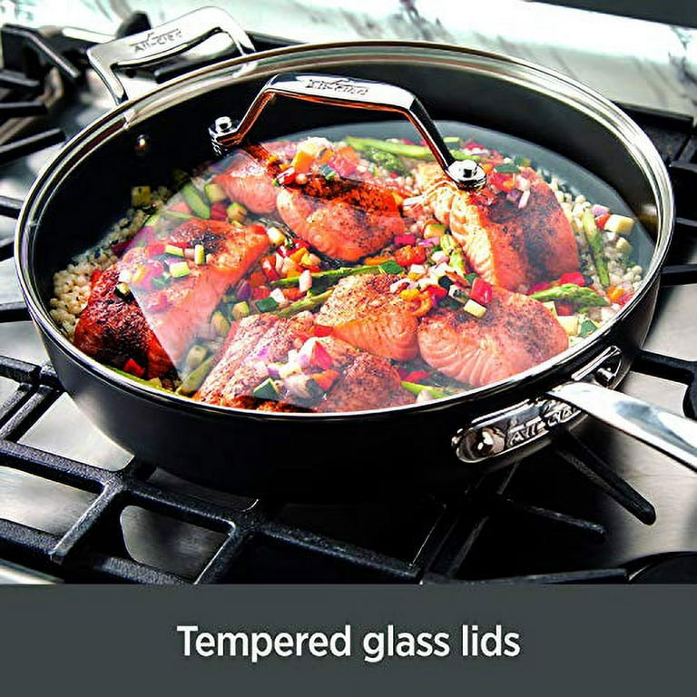 All-Clad Essentials Nonstick Cookware (4 Quart Stock Pot with Glass Lid)