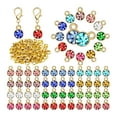 thumbnail image 1 of 180 Pieces Crystal Birthstone Jewelry Findings with Open Jump Rings Round Colors Pendants for Jewelry Making Crafts Golden, 1 of 3