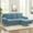 Light blue, variant on MERITLIFE 3-Piece Modular Sectional, Textured Dark blue Fabric,Modern Linen Fabric L-Shaped Couch 3-Seat Sofa Sectional,Dark Blue