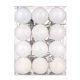 thumbnail image 1 of Alimitopia 24 Piezas De Bolas De Navidad De 1,6 Pulgadas Colgantes De Bolas Colgantes De Plástico Inastillables Para Decoración De Árbol De Navidad (Blanco), 1 of 5