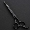thumbnail image 3 of Kit de tijeras profesionales para cortar el cabello con cuchillas afiladas y mango ergonómico, juego de barbero negro de 15 cm (6 pulgadas), 3 of 4