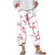thumbnail image 1 of Pantalones de Mujer Traje Verano Cómodo de Moda Impreso Pantalones Recortados, Pantalones Elásticos Casuales, 1 of 5