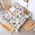 thumbnail image 2 of Bulldog Dog and Love Heart Square Tablecloth,Waterproof Square Table Cover,Wipeable Spillproof Washable Table Cover for Home Kitchen Party Decor 52"x52"(132x132cm), 2 of 6