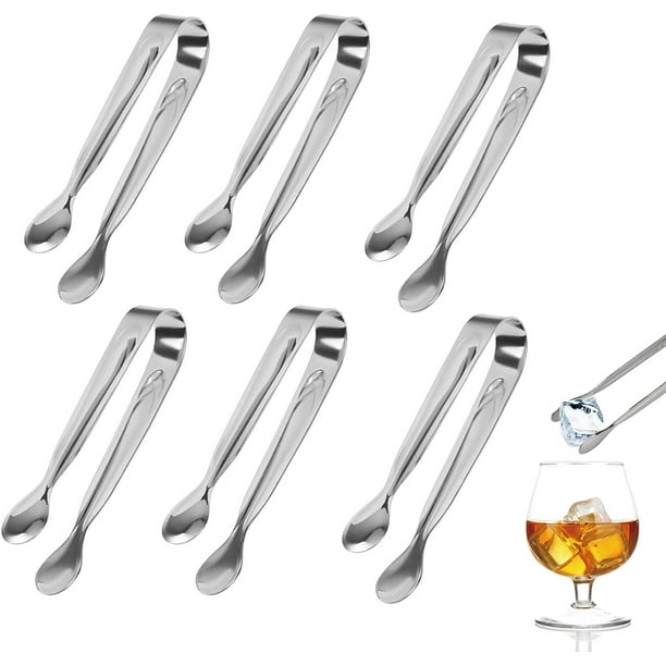 Stainless Steel Sugar Tongs Set, 6 Pieces Sugar Tongs, Candy Salad Ice Cube Tongs Candy Tongs