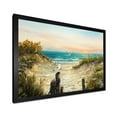 thumbnail image 2 of Ocean Dunes During Pink Sunset on Beach 32 in x 16 in Framed Painting Canvas Art Print, by Designart, 2 of 4