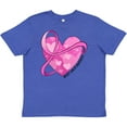 thumbnail image 3 of Inktastic Breast Cancer Awareness- Pink Ribbon Around Heart Youth T-Shirt, 3 of 5