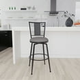 thumbnail image 2 of Hillsdale Furniture Queensridge Metal Swivel Bar Height Stool, Black with Silver, 2 of 13