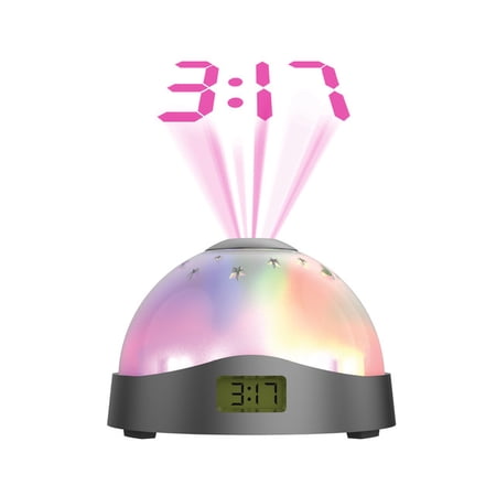 Tzumi Aura LED Projection Clock, White/Yellow/Black/Multi Color photo Tzumi Aura LED Projection Clock, White/Yellow/Black/Multi Color