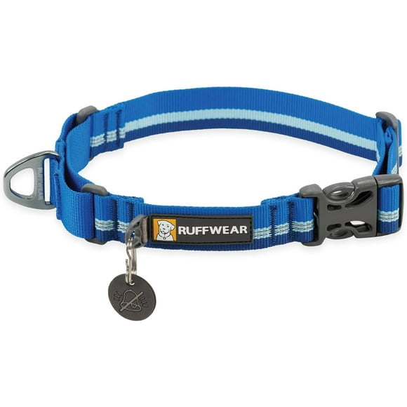 shiyou-, Web Reaction Dog Collar, Martingale Collar for On-Leash Walking, Blue Pool, 23"-26"