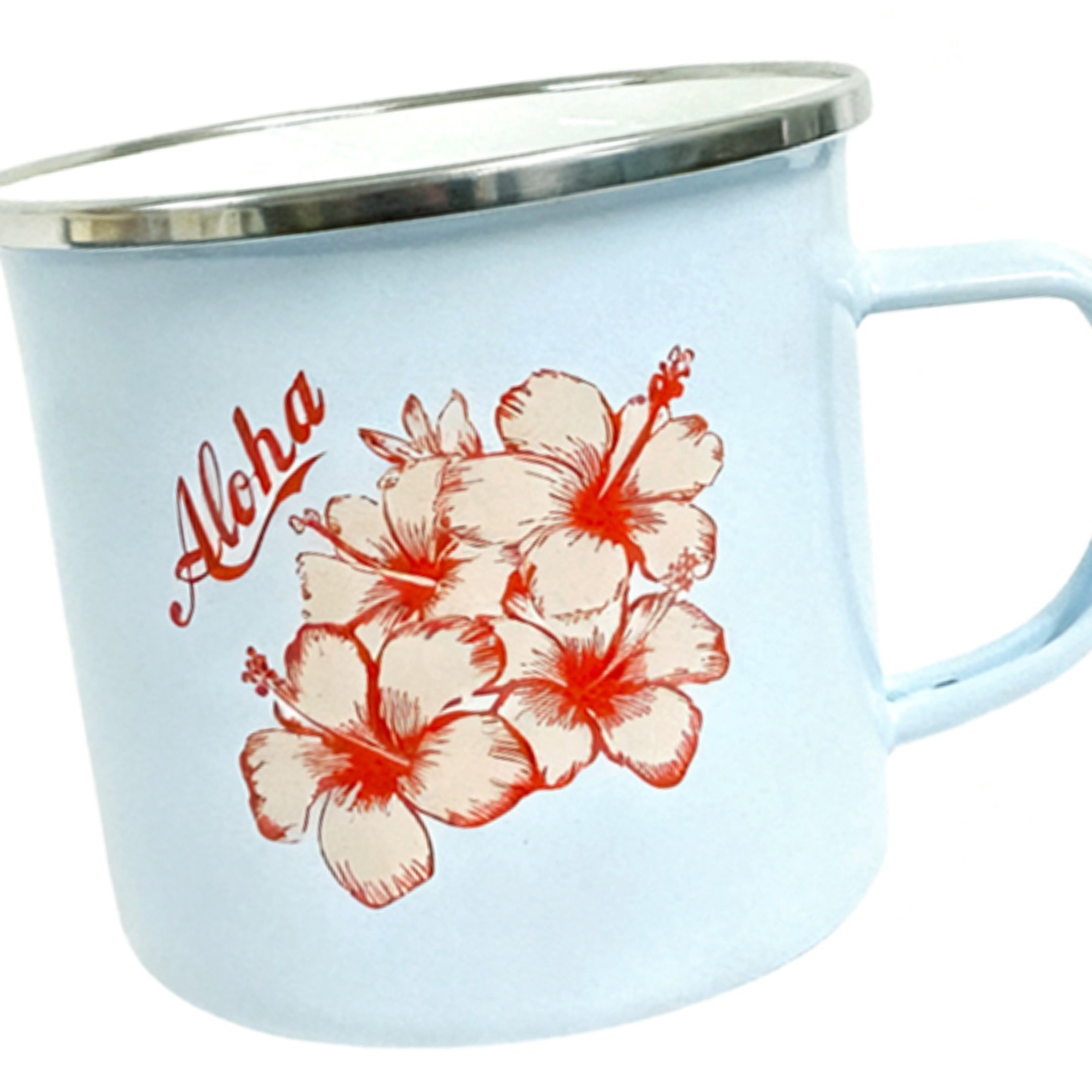 Tin Aloha Mug - 12 fl oz, Blue