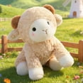 thumbnail image 6 of Lamb Sheep Plush Toy 14 inch Soft Stuffed Farm Animal Doll Cute Cuddle Companion for Bedside Sofa Home Decoration Birthday Holiday Gift Brown, 6 of 9