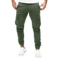 thumbnail image 4 of Ierhent Mens Pants Men's -Fit Washed Comfort Stretch Chino Pant Green,2XL, 4 of 8