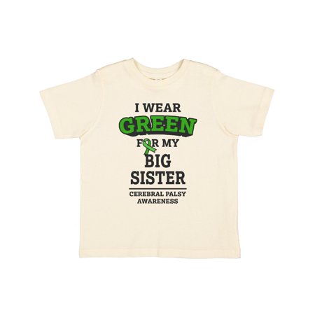 

Inktastic I Wear Green For My Big Sister For Cerebral Palsy Gift Toddler Boy or Toddler Girl T-Shirt