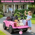 thumbnail image 3 of UBesGoo 24V 2 Seat Licensed Chevrolet Colorado Electric Ride on Car Toy for Toddler Kid w/ Remote Control, LED Lights, Pink, 3 of 10