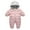 2#Pink, variant on Hzgobj Baby Boy Snowsuit Infant Girl Winter Clothes Toddler Jumpsuit Coat Jacket Outfit Hoodied Baby Boys Hooded Romper Winter Clothing Set Snowsuit With Gloves Jumpsuit Outfits