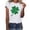 White, variant on VBVC No Boundarie Women's St.Patrick's Day Short Sleeve T-Shirt,Ladies Glitter Shamrock Basic Tee,Green Irish Holiday Tops For Women,Black,S-2XL