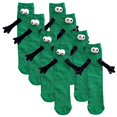thumbnail image 1 of Calcetón de Parejas MagSoxGreen 4Pares Verde 5-9.5US Animados Calcetines Tubo Medio Magnéticos Poliéster., 1 of 1