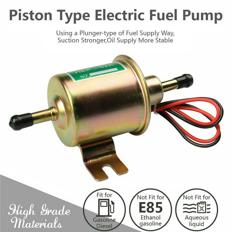 CarBole 12V Universal Electric Fuel Pump Inline 4-7 Psi-Low Pressure 