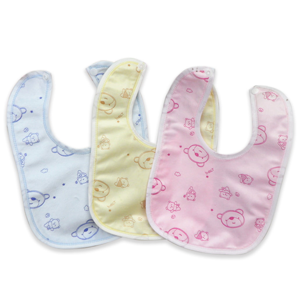 Random Color Baby Bib Velvet Waterproof Baby Care Feeding Printing Bibs Towel