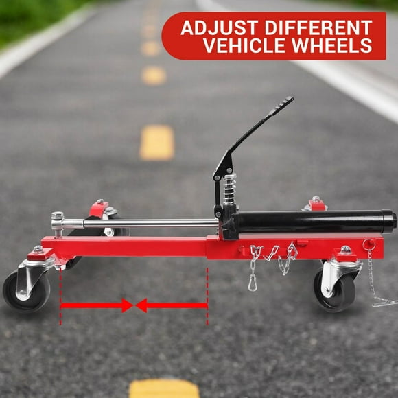 TROPOW Hydraulic Car Dolly Set, 1500 LBS Capacity - Heavy Duty Wheel Dollies with Foot Pedal Lift, 360° Rotating Casters, for Cars, Trucks, RVs, and Trailers – Orange