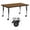 Oak, variant on Flash Furniture Wren Mobile 30''W x 60''L Rectangular Oak HP Laminate Activity Table - Height Adjustable Short Legs