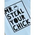 thumbnail image 6 of Jxzom Toddler Baby Boy Easter Outfit 0 6 12 18 Months 2T 3T Mr Steal Your Chick Short Sleeve T-Shirt and Shorts Summer Clothes Set, 6 of 7
