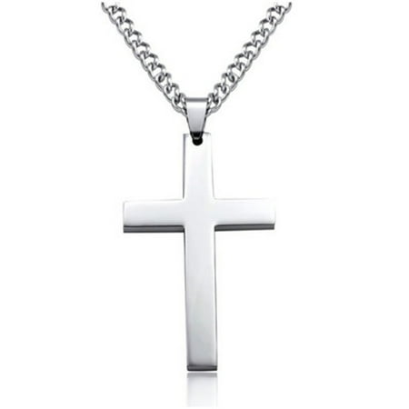 Fancyleo Vintage Cross Pendant Necklace Stainless Steel Necklace New Design Black Chain Pendant Necklace Men Women