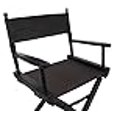 thumbnail image 3 of TLT Personalized Embroidered Contemporary 30 Inch Bar Height Black Frame Director's Chair - Espresso, 3 of 4