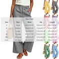 thumbnail image 4 of Women's Plaid Wide Leg Pants With Pockets For Casual And Daily Wear, 4 of 7
