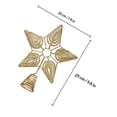 thumbnail image 2 of EXHUMKY Golden Christmas Tree Topper Star Ornament, 1Pc Iron Art Decorative Holiday Decoration, 2 of 8