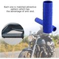 thumbnail image 2 of SHAR Comfortable Blue Silicone Handlebar Sleeves - 2 Pairs for Universal Motorcycle Handlebars, 2 of 5