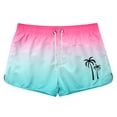 thumbnail image 2 of Short de Bain Homme / Été Sportif Plage Décontracté Voyage Polyester Dégradé Imprimé, 2 of 3