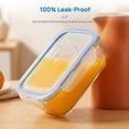 thumbnail image 5 of Sindcom 7 Pack Glass Food Storage Containers, Meal Prep, Airtight Bento Boxes with Leak Proof Locking Lids,Blue, 5 of 9