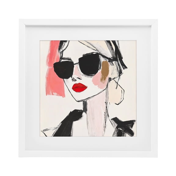 Stupell Industries Sassy Glamour Sketch White Framed Print Under Glass, design by Andrea Haase