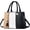 5-a Khaki White Black, variant on Purses and Handbags for Women Leather Tote  Bag Medium Satchel Purse Top Handle Bags for Ladies