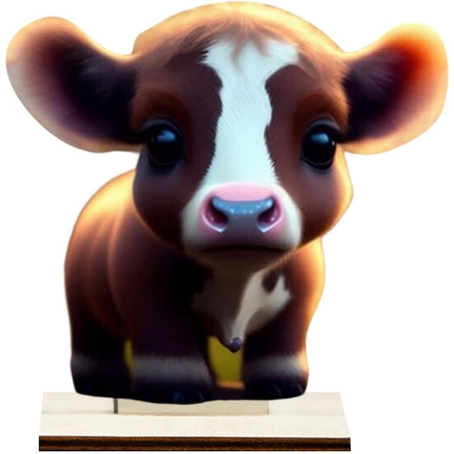 Fiudx Adorno de Vaca, Bonito Adorno para Árbol, Ideal Como Regalo Festivo, Ideal para Navidad o San Valentín, Multiusos, para Uso Familiar o de Oficina, Regalo Único, 1 Pieza