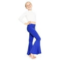 thumbnail image 2 of Stretch Is Comfort Girl's Poly/Spandex Stretch Bell Bottoms Flare Pants Royal Blue X-Small, 2 of 6
