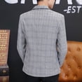 thumbnail image 4 of Traje pequeño a cuadros de un botón para hombre, traje juvenil de otoño, ajustado, a la moda, 4 of 5