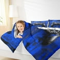 thumbnail image 4 of Manfei Teen Boys Gaming Full Size Comforter Sets, Blue Black Bedding Comforter Set, Boho Spider Bedding Sets, Video Game Theme Bedroom Decor, 3-Piece Reversible, 4 of 8