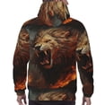 thumbnail image 7 of Sikiie Cool Flame Lion A Men's Hoodie, Essentials Hoodie, Sweatshirt, Pullover Hooded Sweatshirt for Men-Large, 7 of 7
