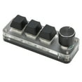 thumbnail image 1 of USB Mechanical Keyboard RGB Backlight 3 Key Small Keypad 3 Key Saving Space With Knob For Gaming, 1 of 8